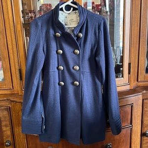 Fossil Wool Blend Navy Jacket Women’s Size Small